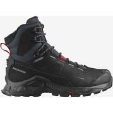 Salomon Quest Winter TS CSWP Erkek Botu Kauçuk Tabanlı Siyah Düz Desenli Konforlu Tasarım