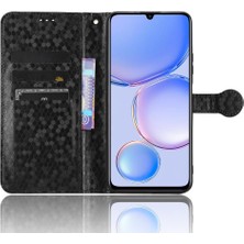 Xshine Pu Deri Flip Kapak Huawei Enjoy 60 Cüzdan Telefon Kasası Nokta Desen Desen Baskılı Stant Telefon Kabuğu (Yurt Dışından)