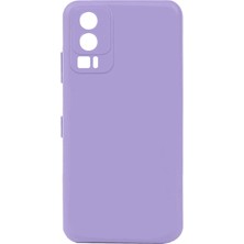 noktaks - General Mobile GM 23 - Kılıf Mat Soft Esnek Biye Silikon - Lila - T26931