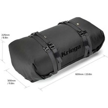 Krıega KRP40 Rollpack Motosiklet Çantası Kamuflaj