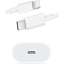 Soillium Iphone Apple Uyumlu Lightning Şarj Aleti Kablosu ve Adaptör Hızlı Şarj Etme Cihazı