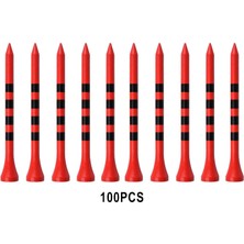 Encounter 100 Profesyonel Bambu Golf Tees Paketi Uzun Dayanıklı Golf Aksesuarları 83MM Kırmızı (Yurt Dışından)