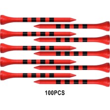 Encounter 100 Profesyonel Bambu Golf Tees Paketi Uzun Dayanıklı Golf Aksesuarları 83MM Kırmızı (Yurt Dışından)