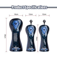 Encounter 4 Adet Golf Kafa Kapağı Uzun Boyun Golf Putter Protector Waterproof 3  Adet Mavi (Yurt Dışından)