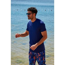 Marina Lacivert Erkek Yüzme Tişört T2344