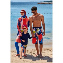 Marina Lacivert Desenli Erkek Şort S2350