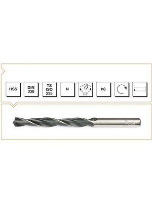 MTE HSS DIN 338 7,5 Mm Silindirik Saplı Kısa Haddeli Matkap Ucu