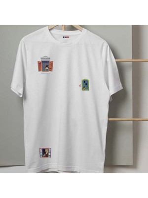 Mor Mürekkep Aşk Tasarım Baskılı Kadın Tshirt
