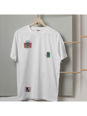 Mor Mürekkep Aşk Tasarım Baskılı Erkek Tshirt