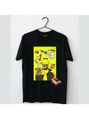 Mor Mürekkep You Boom Tasarım Baskılı Erkek Tshirt