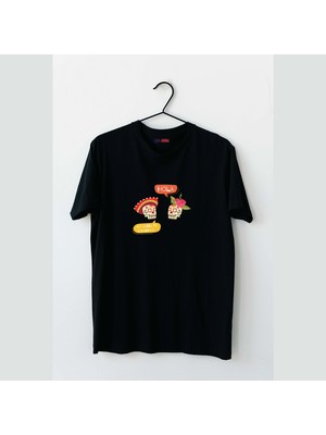 Mor Mürekkep Hola Kurukafa Tasarım Baskılı Erkek Tshirt