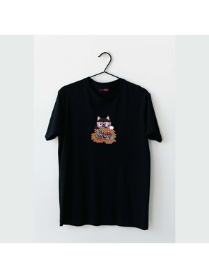 Mor Mürekkep Street Life Tasarım Baskılı Kadın Tshirt