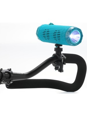 Schulzz T6 LED 1200 Mah Bluetooth Hoparlörlü Su Geçirmez Powerbankli USB Şarjlı Bisiklet Farı