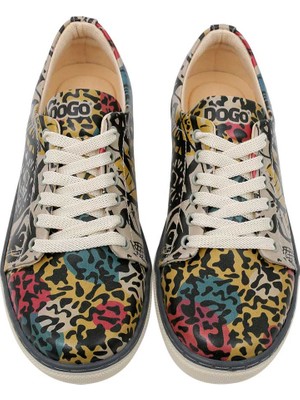 Dogo Kadın Vegan Deri Çok Renkli Sneakers - Eternal Swirl Tasarım
