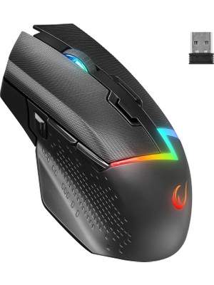 Rampage DROP M3 V2 24000 DPI 3311 Sensor Siyah RGB Şarjlı Kablosuz 80 Milyon Huano Switch Gaming Oyuncu Mouse