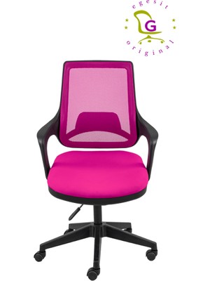 Egesit Ofis Fileli Çalışma Koltuğu Porto-31 Pembe Renk