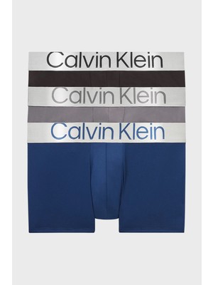 Calvin Klein Logolu Elastik Bel Bantlı Düşük Bel 3'lü Paket Boxer