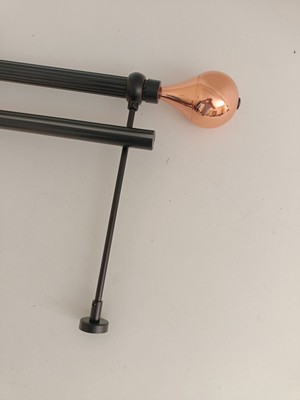 Bese Home Damla Tek Raylı Metal Rustik Perde Askısı Perde Kornişi Perde Aksesuarı