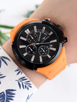 Ferro BLKT.X28 Ferro Iç Fonksiyonları Silikon Kordon Iç Fonksiyonları Aktif 30 mt Suya Dayanıklı Kol Saat