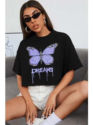 Only Trendwear Unisex Dream Butterfly Tasarım Tshirt