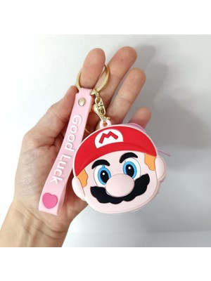 HD Marketim Anahtarlık Cüzdan Silikon Bozuk Para Cüzdan Süper Mario Çanta Araba Süsü Oyuncak