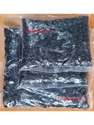 Tuhafiyecimiz T5 Plastik Siyah Çıtçıt (1000 Adet) (12MM Plastik Çıtçıt)