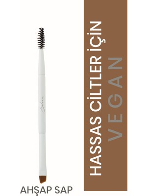 Soho N.Y.C. Vegan Ahşap Saplı Kaş-Kirpik Makyaj Fırçası - V710 Hassas Ciltler İçin Üstün Kalite