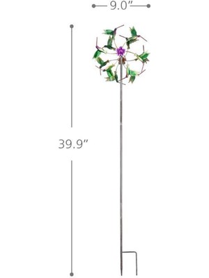 Yolanda Açık Rüzgar Kazığı Demir Yel Değirmen Tatil Dekorasyon Sinek Kuşları (Yurt Dışından)