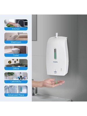 Xinh Sabunluk Duvara Monte 600 ml Otomatik Sabunluk Dokunuşlu Otomatik Sabunluk Sıvı Sabun Pompası Banyo Mutfak | Sıvı Sabunluk (Yurt Dışından)