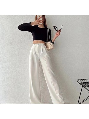 Hamide Aydın Palazzo Model Kadın Kumaş Pantalon