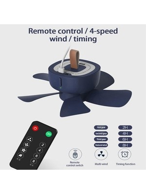 YW-LB Uzaktan Kumanda Zamanlama USB Powered Tavan Fanı Hava Soğutucu 4 Hızlı USB Fan Yatak K Açık Asılı Cer Çadırlar Fan | Hvac Systems Parçalar (Yurt Dışından)