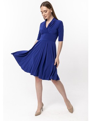 Laranor Yaka Detay Hareketli Etek Elbise 38 Sax