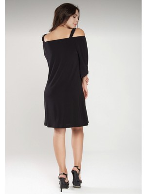 Laranor Ip Askı Detay Elbise 36 Siyah