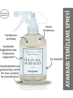 Simple&clean Ayakkabı ve Kumaş Temizleme Spreyi 500 ml