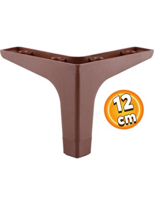 Badem10 Sedef Lüks Mobilya Kanepe Sehpa Tv Ünitesi Koltuk Ayağı 12 cm Ceviz Baza Ayakları