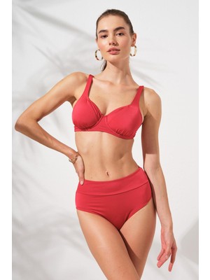 Pierre Cardin Herve Toparlayıcı Balenli Bikini Kırmızı 231230