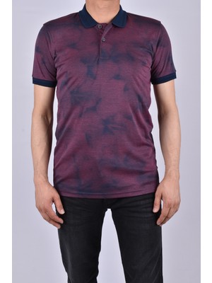 Çizgi 3511 Çizgi Kısa Kol T-Shırt/bordo Melanj/l