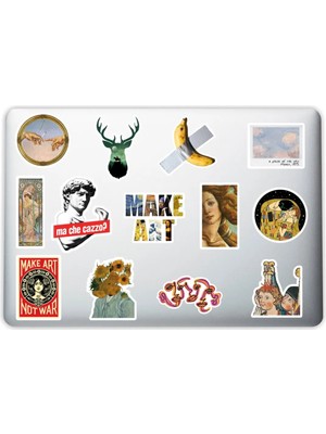 Quart Aksesuar Art Sanat Dekoratif Laptop Notebook Tablet Telefon Sticker Set 18 Quart Aksesuar