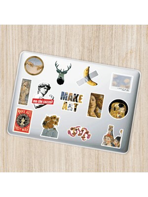 Quart Aksesuar Art Sanat Dekoratif Laptop Notebook Tablet Telefon Sticker Set 18 Quart Aksesuar