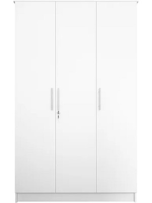 Aden Home Vesper 3 Kapaklı Raflı Gardırop, Elbise Dolabı, Mdf, M-GRD03