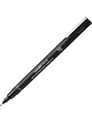 Uni-Ball Çizim Kalemi Akrilik Uçlu Fine Line Pin 0.9 Mm Siyah (S) Pin 09-200 (12 Li Paket)