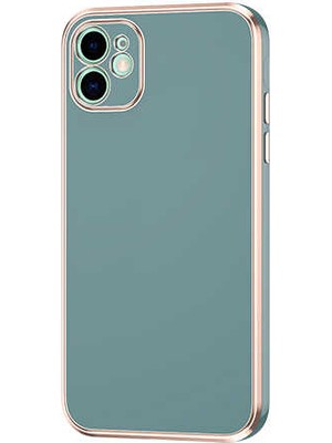 Prolysus Apple iPhone 12 Kılıf Parlak Kenarlı Kamera Korumalı Yumuşak Silikon Kılıf