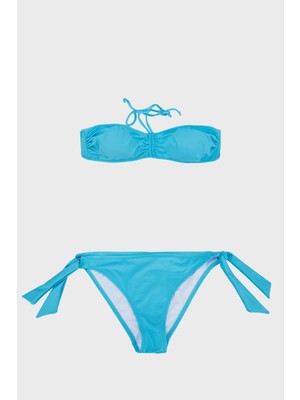 Slipstop Neon Blue Kolay Kuruyan Uv Korumalı Bağlamalı Bikini Bayan Bikini SM22140033