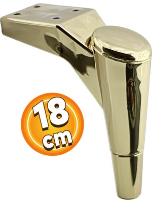 Badem10 Maya Lüks Mobilya Kanepe Sehpa Tv Ünitesi Koltuk Ayağı 18 Cm Altın Baza Ayakları