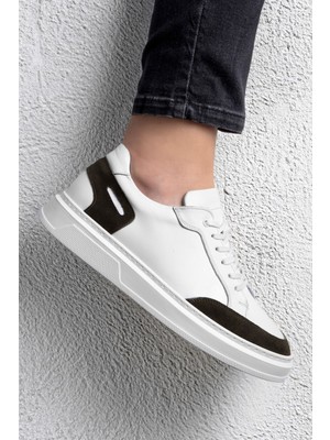 Ducavelli Tarona Erkek Hakiki Deri Sneaker, Bağcıklı Sneaker, Hakiki Deri Sneaker, Erkek Sneaker