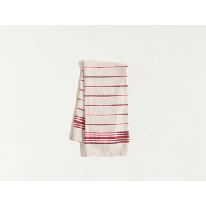 Madame Coco Linda Kurulama Bezi - Kırmızı -  Ekru - 40 x 60 cm