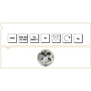 Mte Hsse Dın 223/B  Pafta M10* 1,50