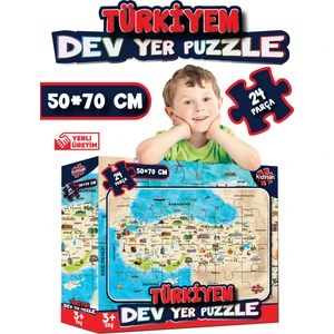 Kidssan Games Türkiyem Dev Yer Puzzle 50*70 cm 24 Parça