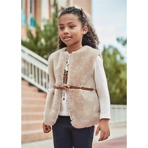 Kız Çocuk Kemerli Peluş Yelek