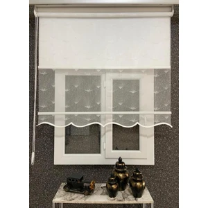 YS Perde Tasarım  Çiftli Sistem Mekanizmalı Modern Armür Tül ve Stor Perde Alüminyum Kasalı Yüksek Kaliteli